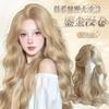 White Blonde Long Wavy Wig Rose Style Full Head Cap Women Natural Look
