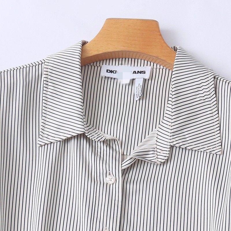 Foreign Trade European and American Orders Women Clothes Long Sleeve Shirts New Lapel Single-Breasted Loose Commuter Style Shirt