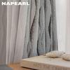 1 Stück NAPEARL Eleganter einfarbiger Verdunkelungsvorhang beidseitiger Chenille-Jacquard dicke Vorhänge für Schlafzimmer Wohnzimmer Balkonfenster für Heimdekoration