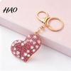 Sparkling Key Ring Rhinestone Love Heart Keychain , Zinc Alloy Car Pendant Ring, Handbags Backpacks Purse Charm Accessory, Gift for Women Decorative