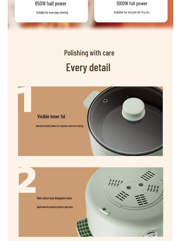 Xiao Huaxian Multifunctional Electric Frying and Hot Pot (Serves 4-8)