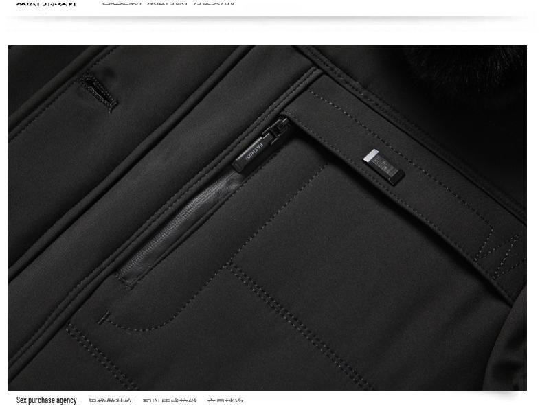 Lambskin Cotton-Padded Jacket for Middle-Aged Men and Seniors