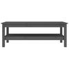  Coffee Table, Grey, 110x50x40 Cm, Solid Pine Wood