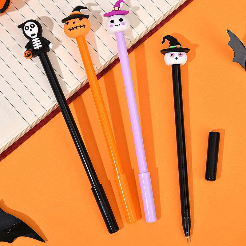 5/10PCS Random Mixed Pattern Halloween Elements Gel Pen Creative Pumpkin Ghost Zombie Decorative Neutral Pens Fun Stationery ZYF