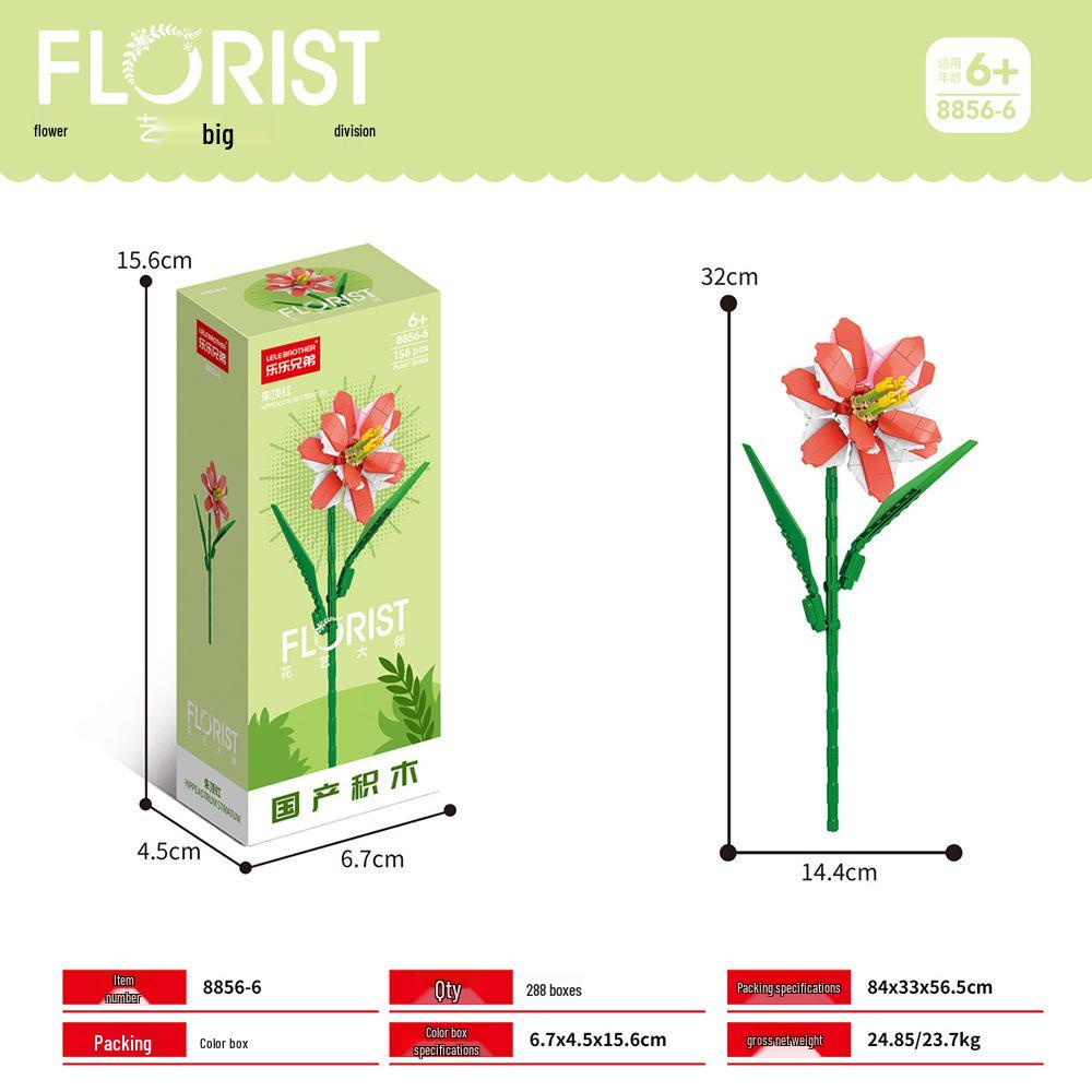 Desktop Flower Building Blocks: Educational Toy for Kids - Creative Gift for Girls