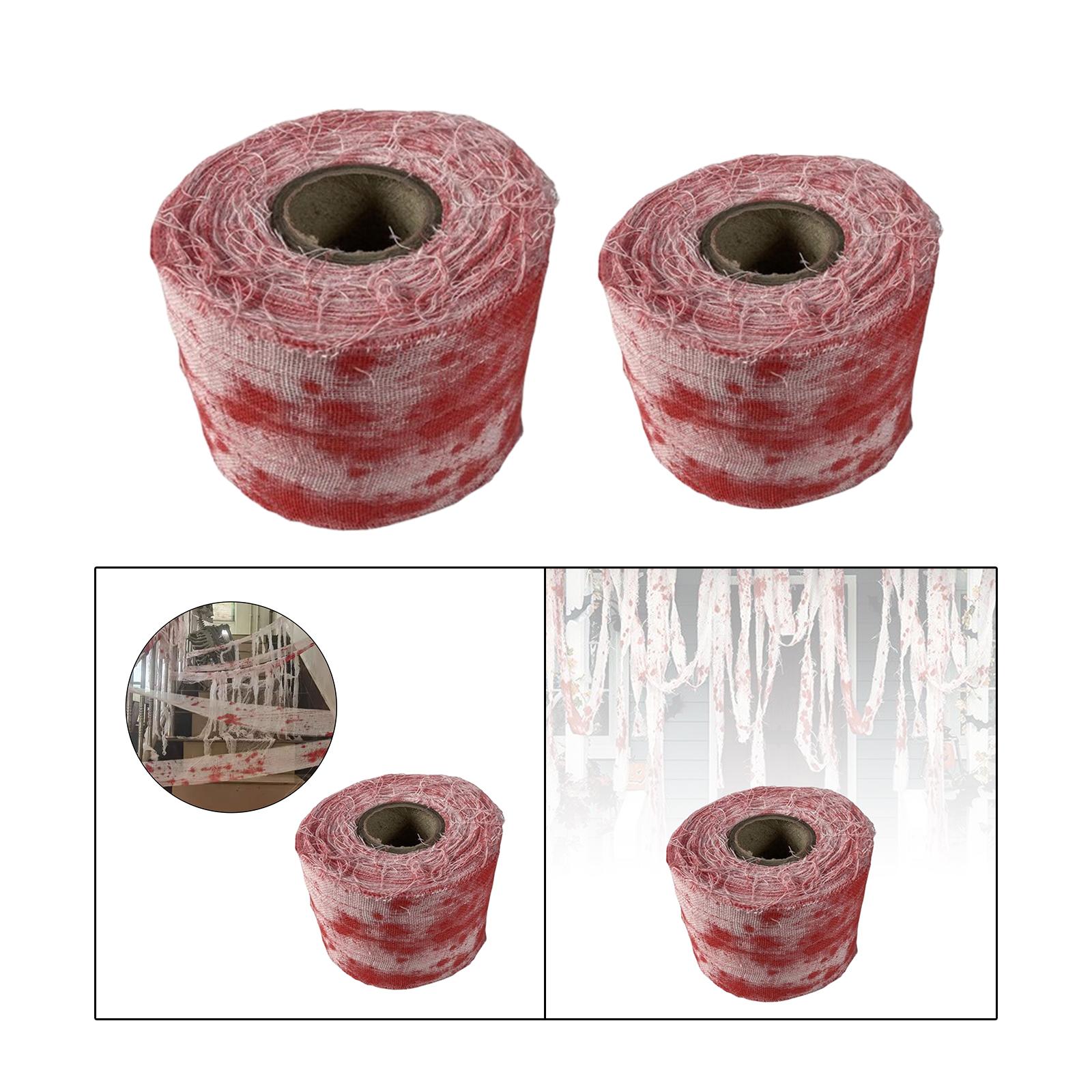 

Halloween Bloody Gauze 10M Decorative Convenient Practical Halloween Decor Halloween Creepy Cloth for Room Horror Parties 3cmx10m