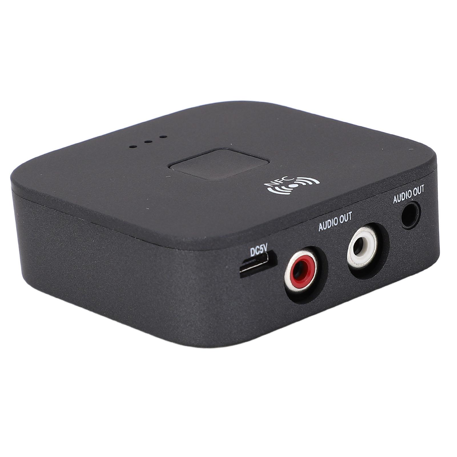 

B11 RCA Bluetooth 5.0 приемник 3,5 мм AUX беспроводной музыкальный адаптер с функцией NFC для автомобиля ТВ