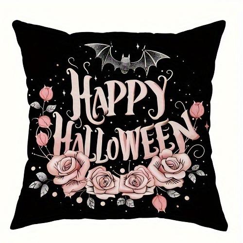 Spooky and Cute Halloween Pillowcases: Ghosts and Happy Halloween Designs Sofa Cushion Cover Holiday Party Decoration Gift