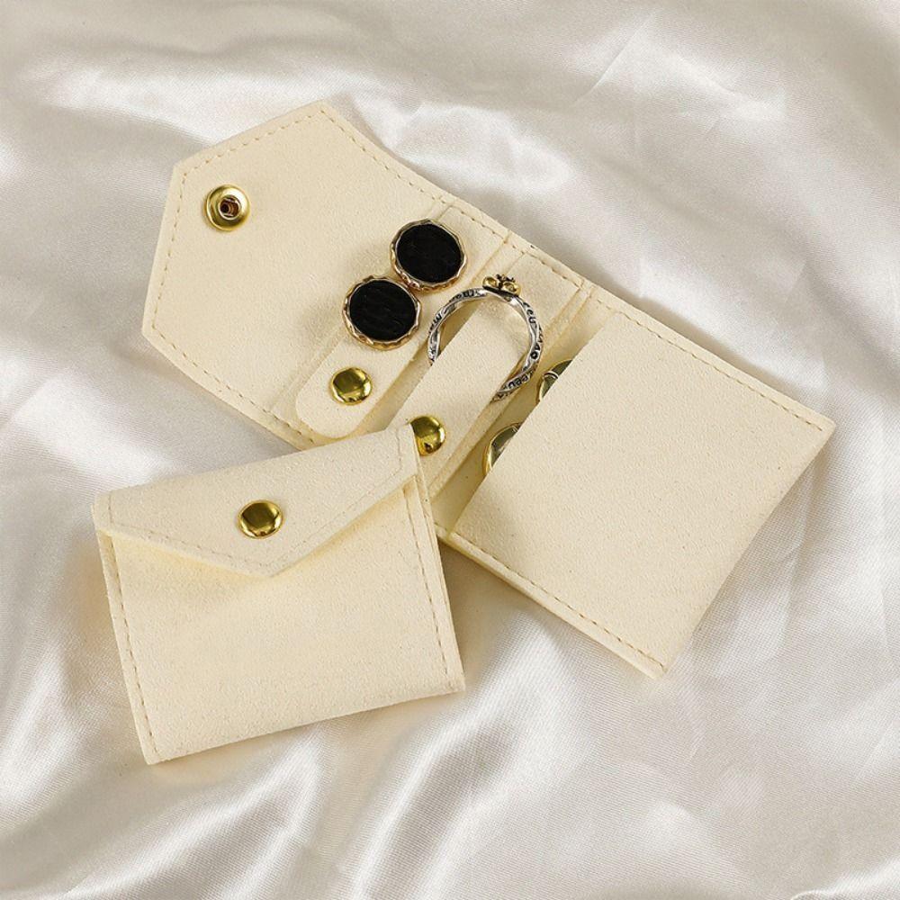

Multi-layer Jewelry Storage Roll Bag Grid Storage Foldable Jewelry Case Travel коричневий
