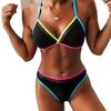 Solid Color Women's Split Swimsuit Candy Color Bikini Bikini Suspender Swimsuit Sports Model