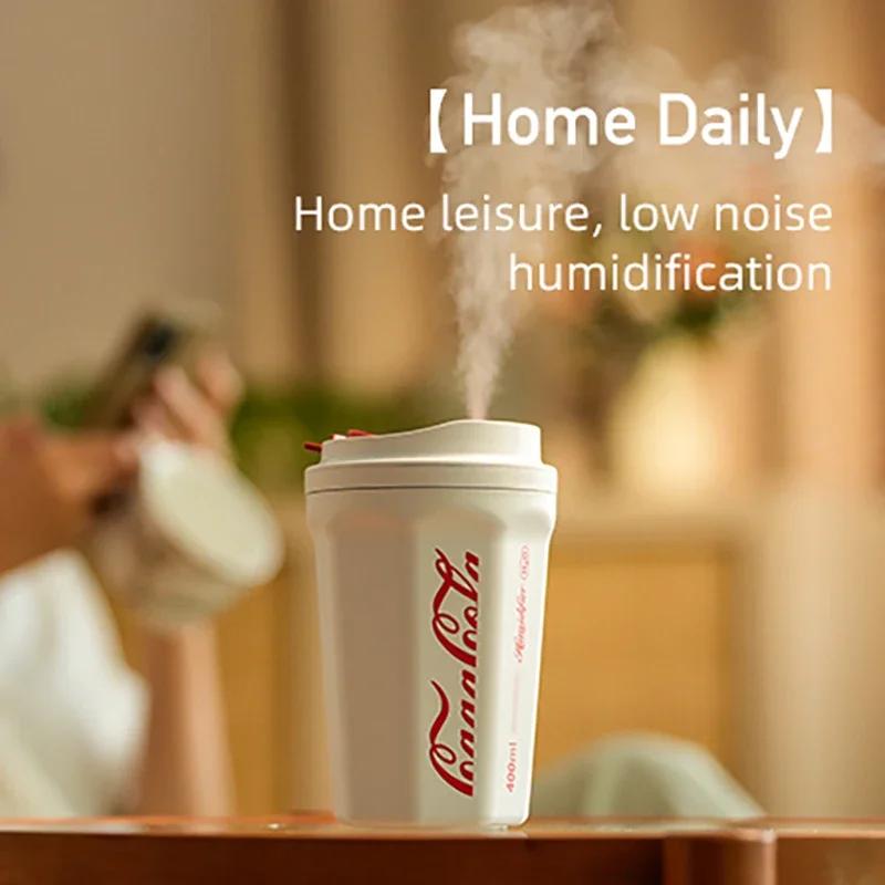 400ml Humidifier Coke Cup USB Rechargable Fashion Portable Steam Humidifier Handheld Ultrasonic Mini Air Mist Maker Home Car New