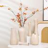 Wabi-Sabi Ceramic Vase: Elegant Hydroponic Bamboo Arrangement for Living Room & Dining Table