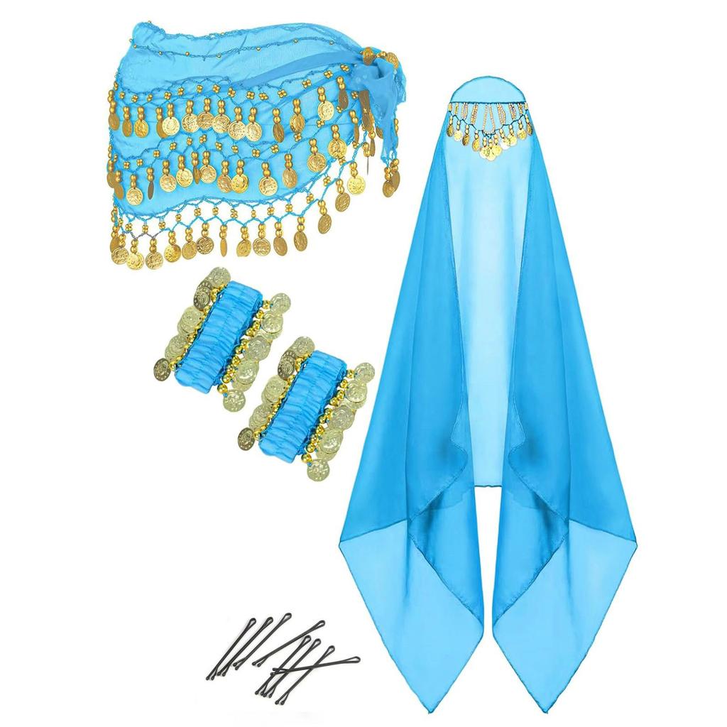 Belly Dance Performances Outfit Set Adult Belly Dancing Costume Lightweight Design For Dynamic Stage Presences