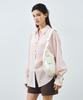 MONGDOL Striped See-Through Oversized Shirt Light Pink Mdsh019Stlpink