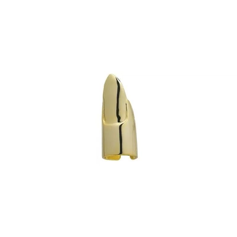 Single long metal nail ring Pharaoh ins wearing nail protective cover punk opening niche nail ring M
