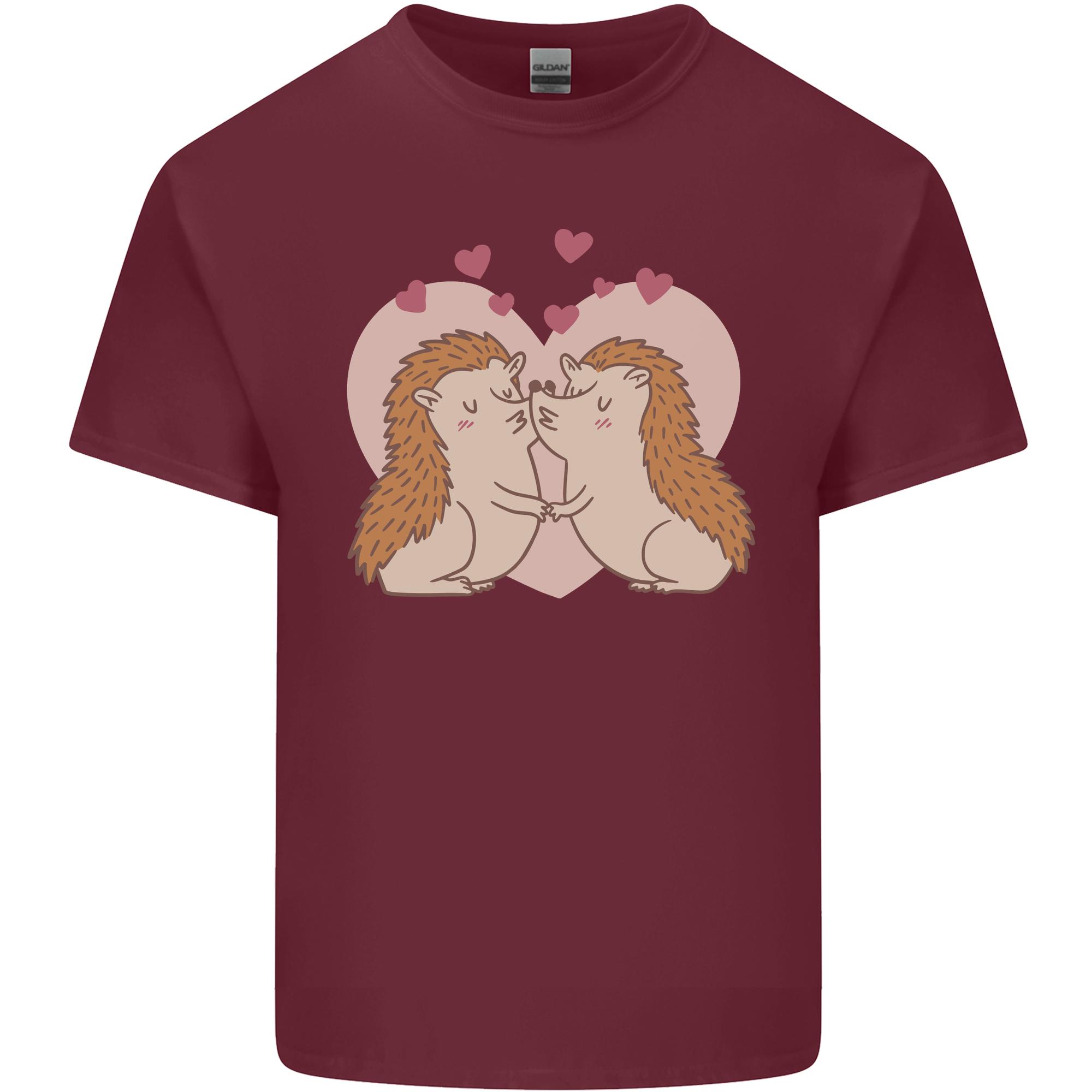 Hedgehog Love Valentines Day Unisexs Light Cotton TShirt S
