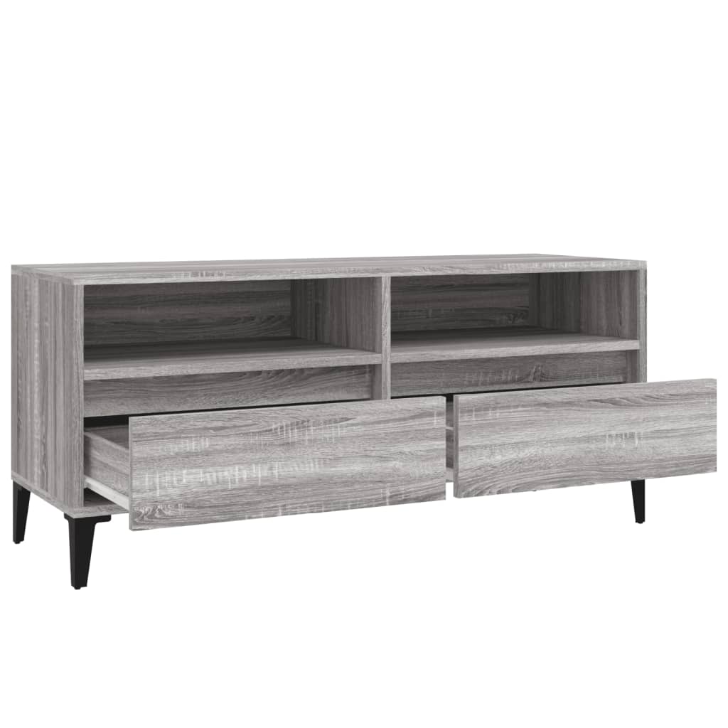 TV Cabinet Gray Sonoma 100x34.5x44.5 cm Particleboard