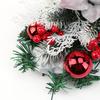 Merry Christmas Ornaments Festive Garland Charms with LED Light Strip Xmas Stair Wreath Holiday Party Decor Supplies