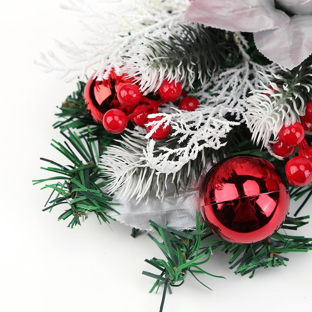 Merry Christmas Ornaments Festive Garland Charms with LED Light Strip Xmas Stair Wreath Holiday Party Decor Supplies