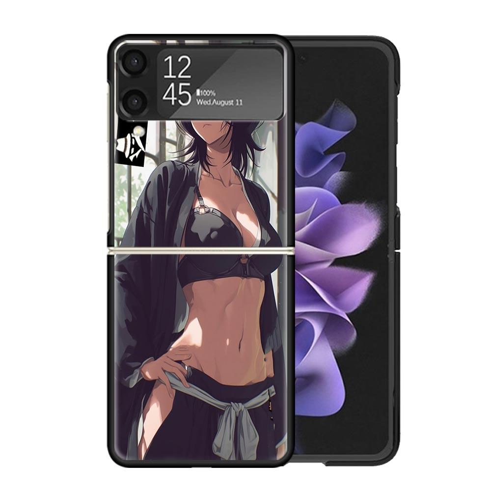 Bleach Kuchiki Rukia Cases For Samsung Galaxy Z Flip 4 5 6 7 3 Z Flip7 Flip6 Flip4 Flip5 Flip3 5G Hard Shockproof Fundas Cover G