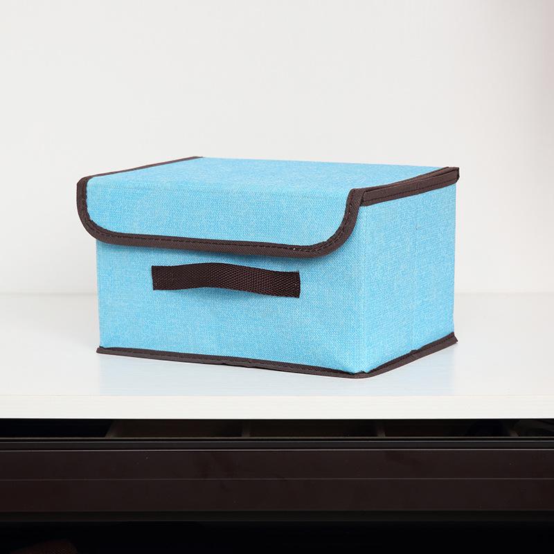 Foldable Non Woven Fabric Storage Box With Lid Dustproof Home Organizer For Clothes Sundries