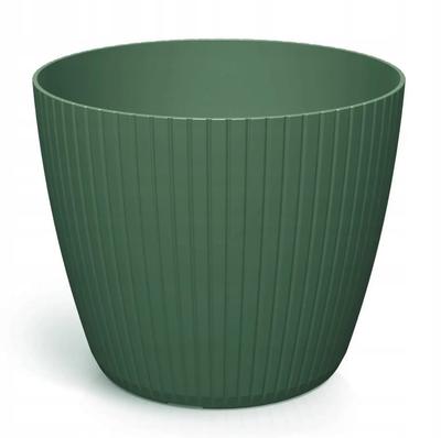 Green Plastic Flowerpot 138x115 Cm, Ribbed Cover Lamia