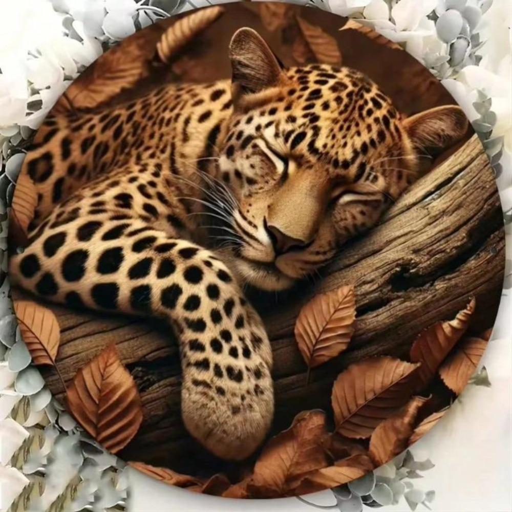 Funny Cheetah Metal Tin Sign Wall Art Durable Waterproof UV Resistant