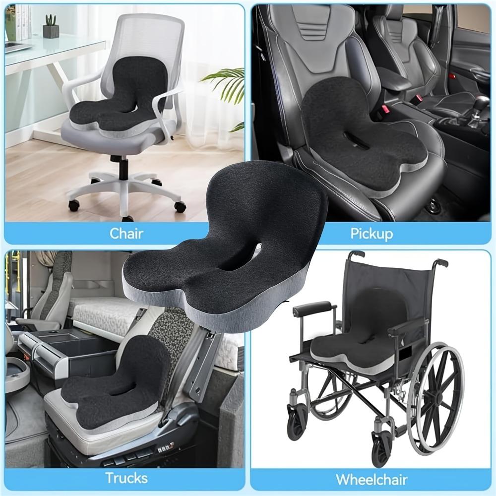 Ergonomic Seat Cushion with Backrest,Suitable for Long Sitting,Car Driving & Desk Work,Washable Office Chair Pad with Posture