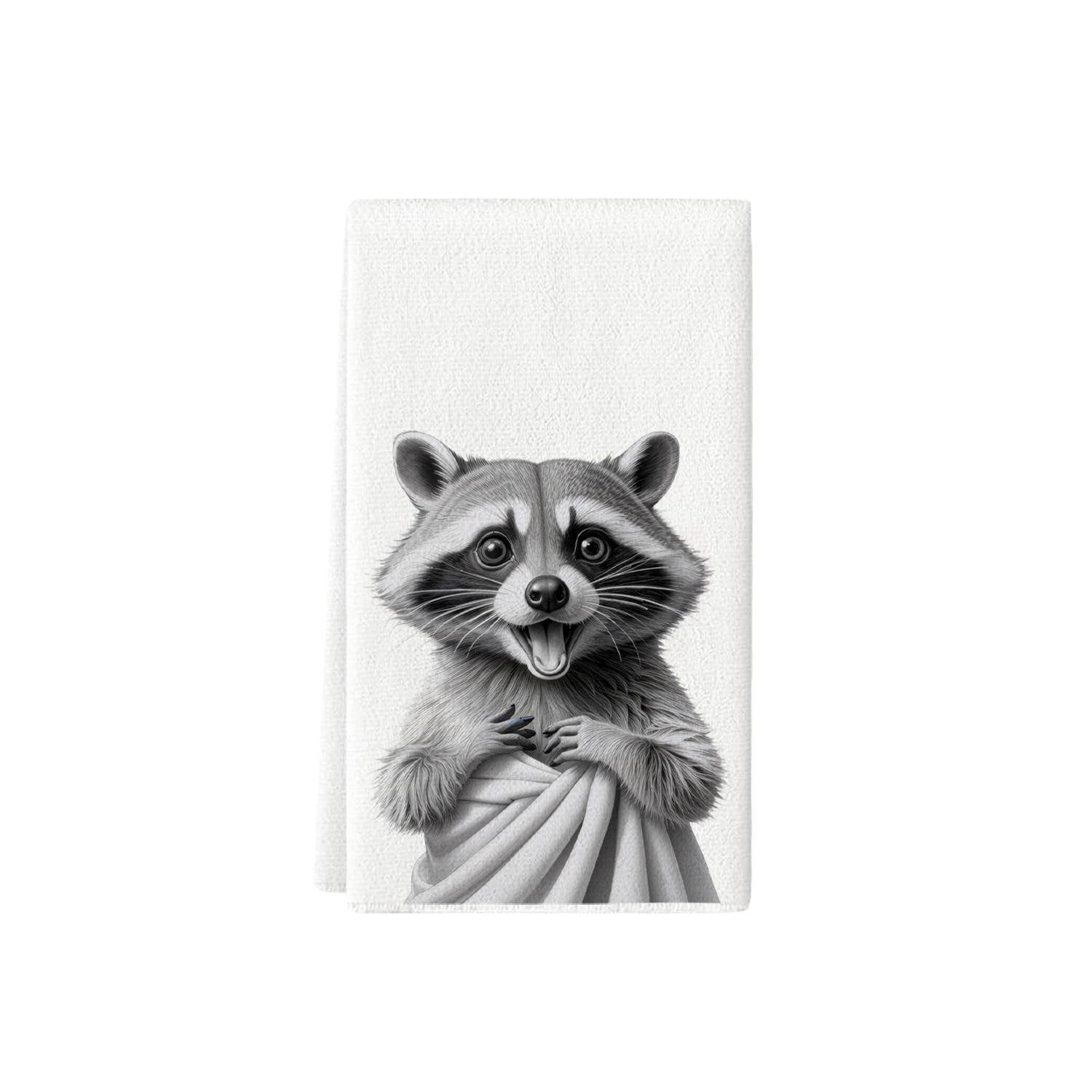 

Gray Raccoon and Highland Cattle Kitchen Towel - Purple Lobster Hand Towel for Home and Bathroom Décor 40-60 cm (1 piece)