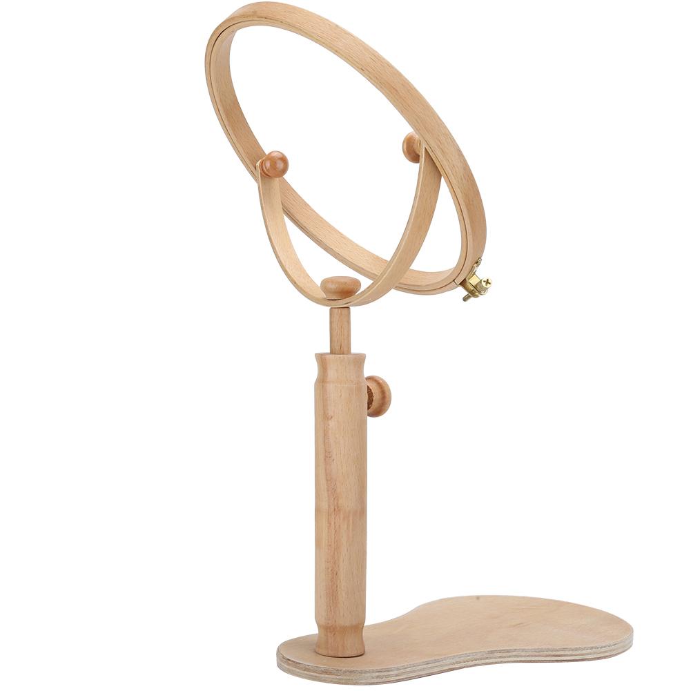 Runder Stickrahmen Reifen Ständer Halter Tragbar Holz Kreuzstich Zubehör