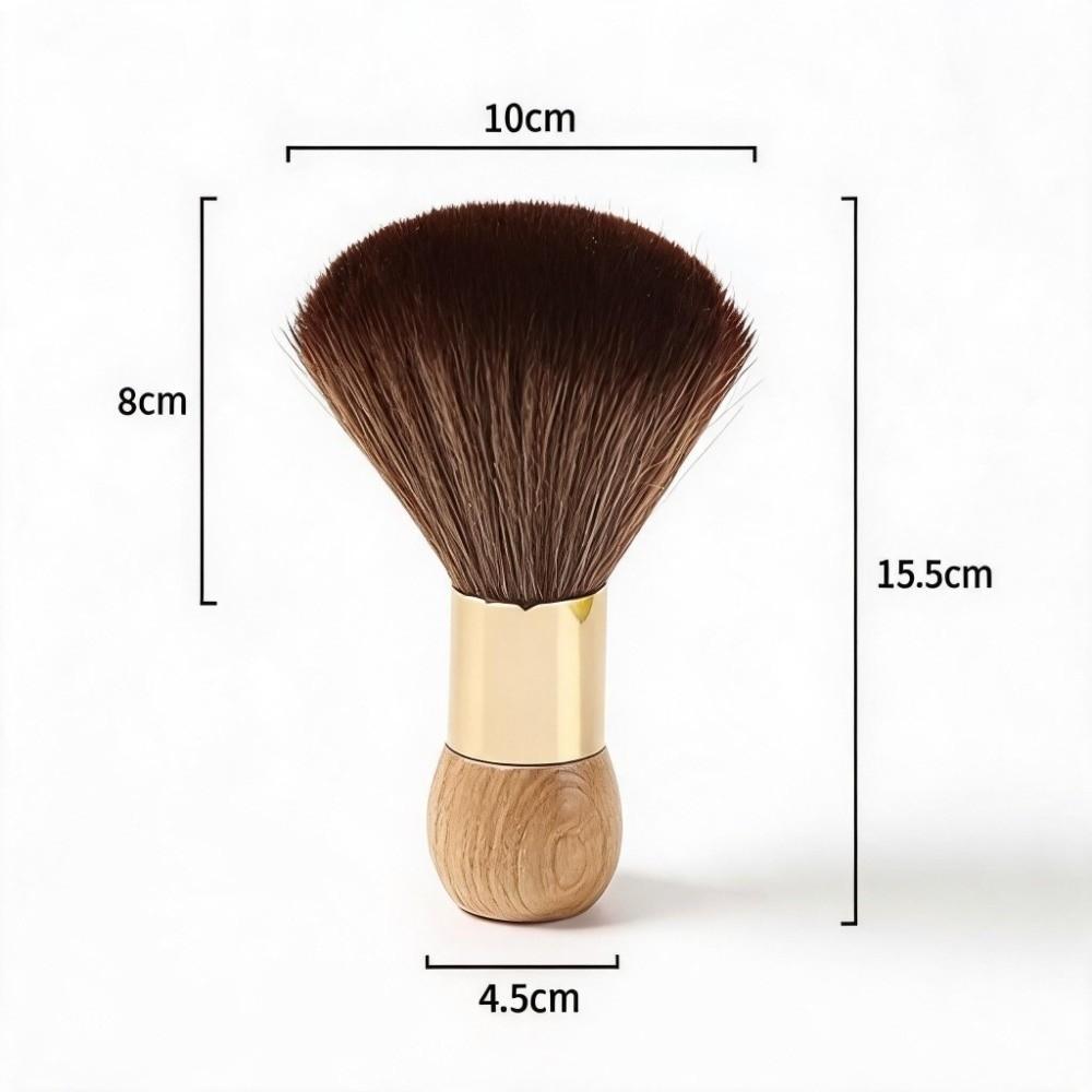 Wooden Handle Face Duster Brush Soft Cleaning Hairbrush Barber Neck Duster Barber Use