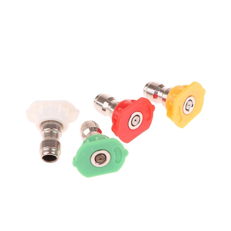 1/5Pcs 1/4Inch Quick Connect Garden Cleaning High Pressure Car Washer Spray Nozzle 0 15 25 40 Degree Watering Soap Nozzle Tip