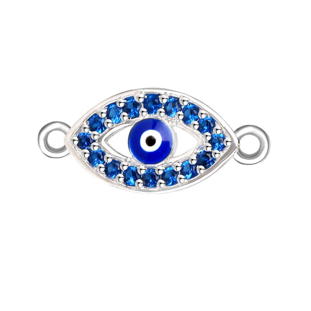 Colar Zircônia Olhos Malignos e Pingente de Pulseira para Mulheres Acessórios de Joalheria Feitos à Mão Suprimentos para Fazer Chaveiros