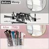 1PC Spacious Cosmetic Organizer - Transparent Multi-Compartment Box for Eyebrow Pencils/Brushes