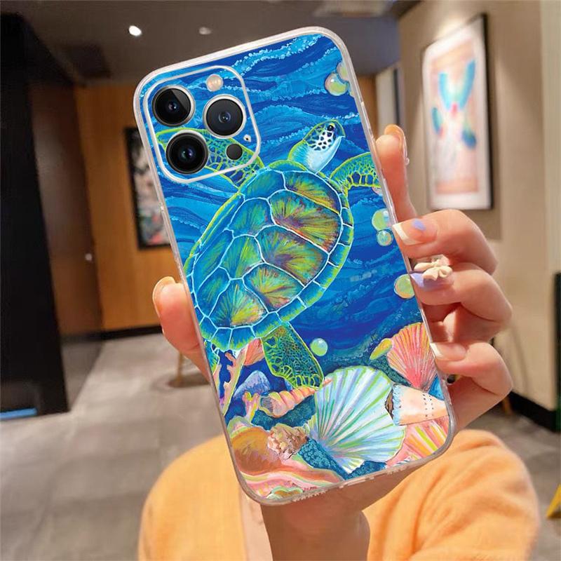 Sea Turtles Phone Case Carcasa Funda For iPhone 17 Pro Max Air 17 16 15 14 13 Pro Max 15 16 Pro 15Plus