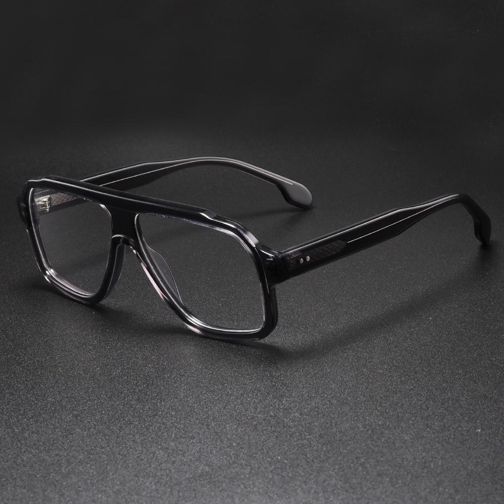 

Oversized Acetate Eyeglasses Frames Mens Reading Glasses Anti-Blue Ray Computer Eyewear Prescription Eyeglasses 0