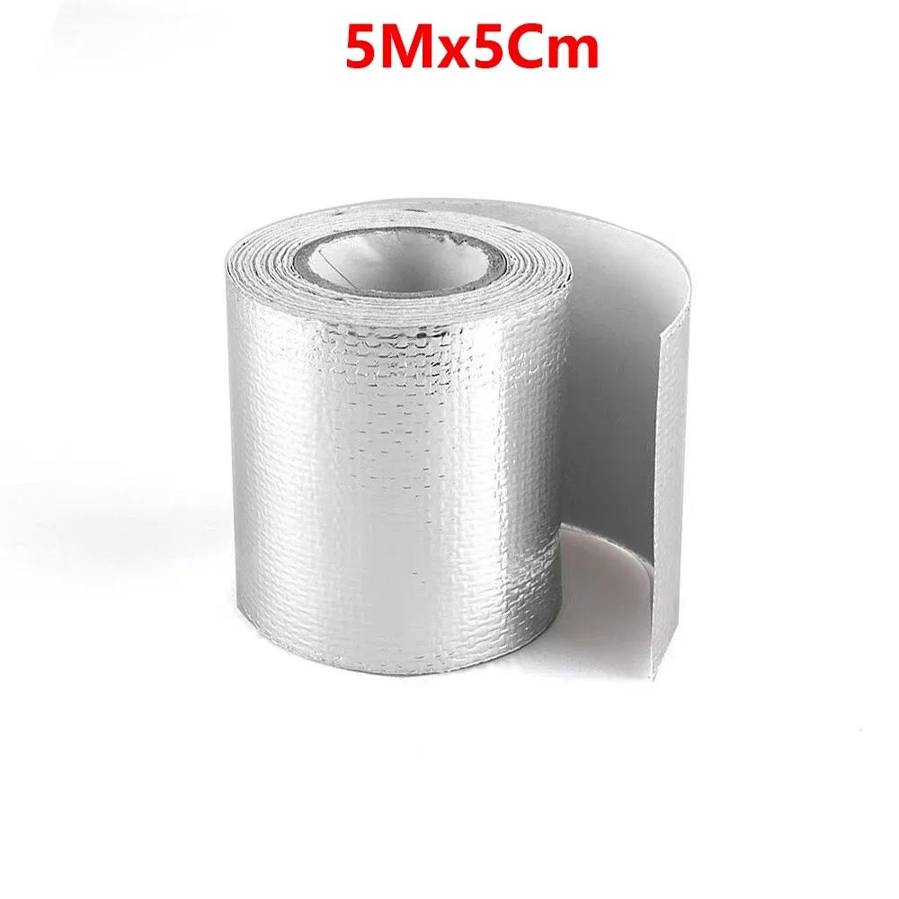 

Car Exhaust Modification High Temperature Resistant Aluminium Foil Fibre Cloth Tape Tinfoil Exhaust Heat Insulation Modification срібний