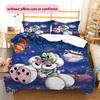 Diddl3 Pattern Bedding Quilt Set  Home Decoration  Gift (1 * duvet cover + 2 * pillowcase  without core)