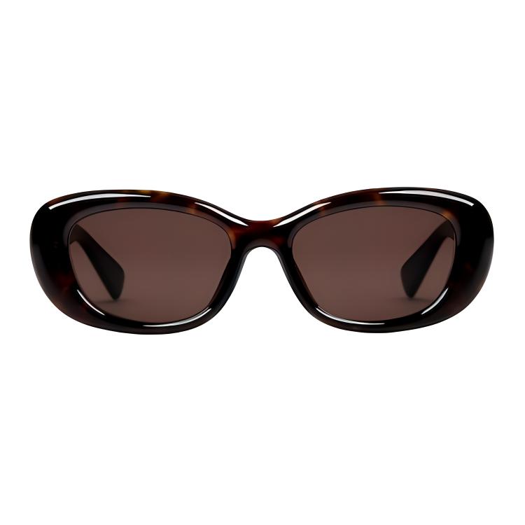GUCCI Injection Molded Oval Sunglasses Women's Tortoiseshell