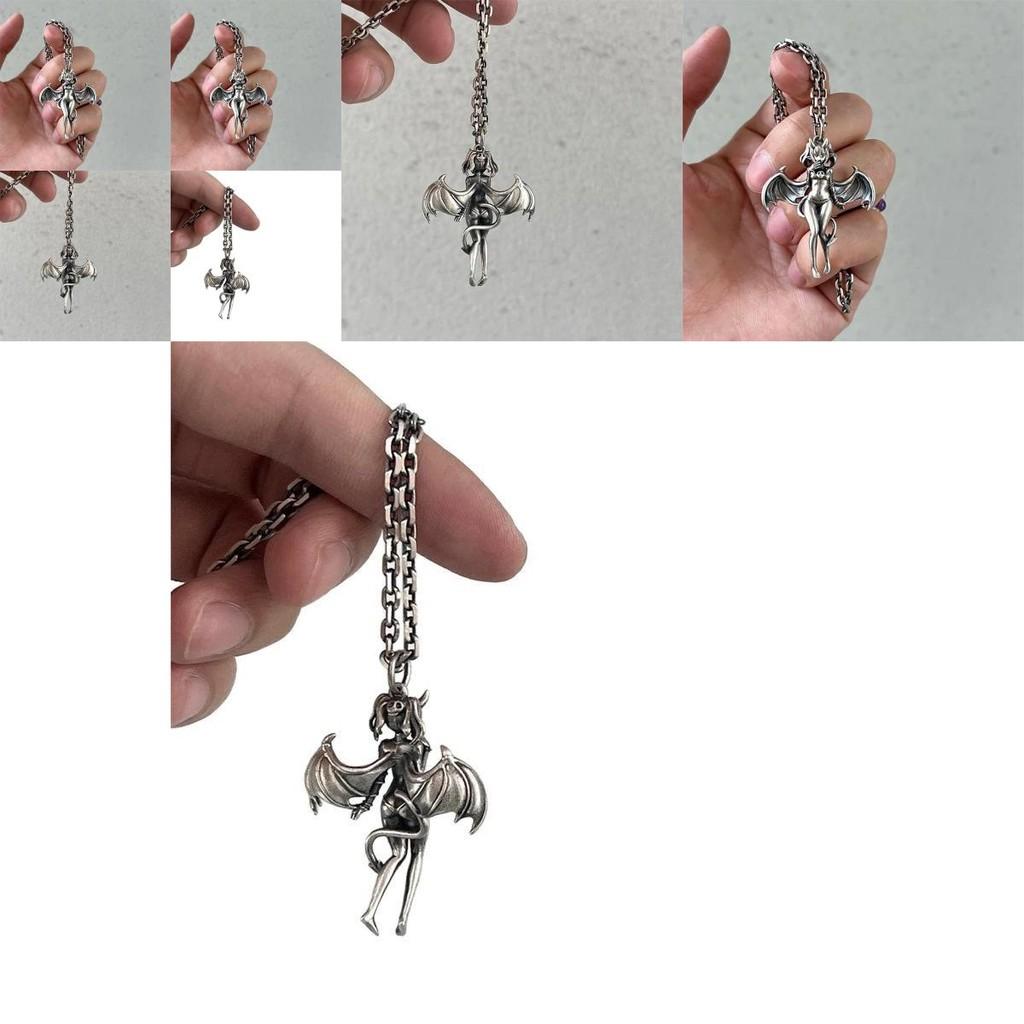 Romantic Angel Necklace With Cartoon Figure And Chain For Daily Wear