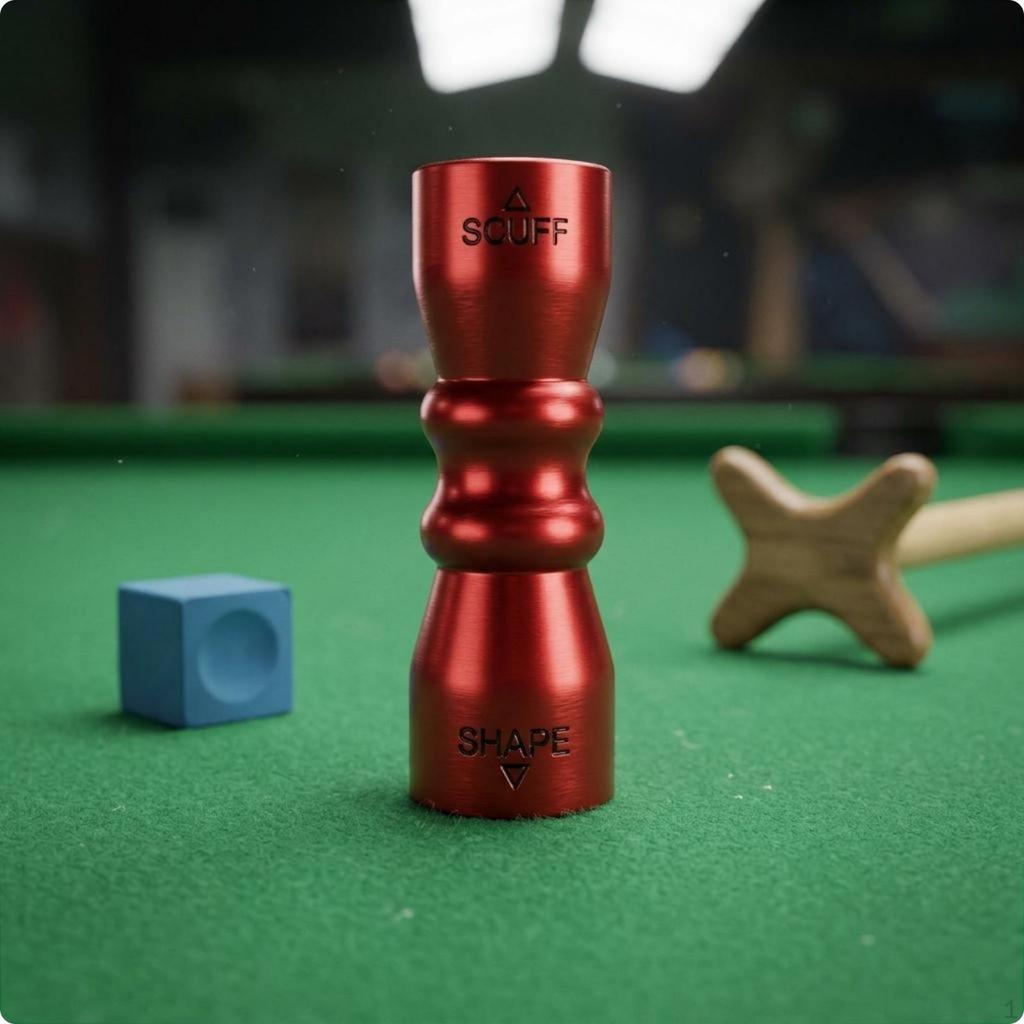 Billiard Cue Tip Maintenance Tool double Function Portable Sports Accessory Silver