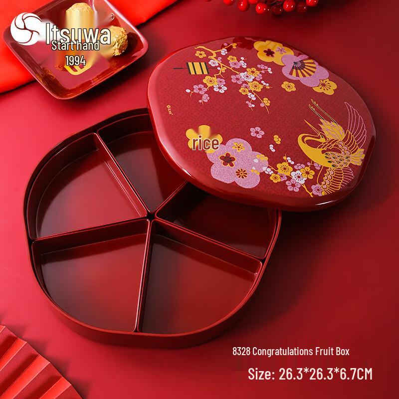 Wuhe Chinese Festive Round Melamine Snack Box