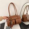 Korean retro shoulder bag 2026 autumn and winter new fashion casual Boston bag