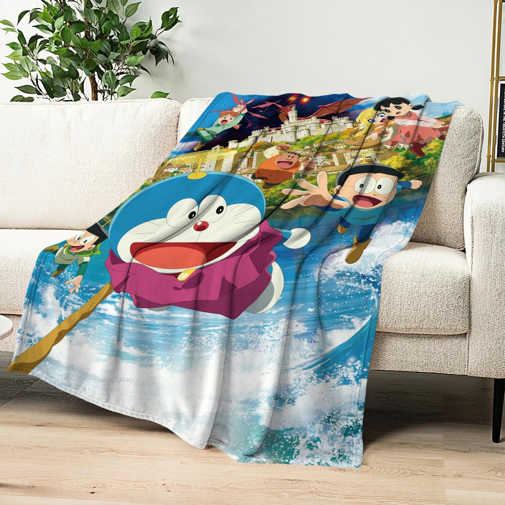 Cartoon D-Doraemons Movie Blanket Blanket for Couch Sofa Travel Home Hiking Picni Bed Beding Flannel Blanket birthday gift