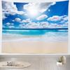 Tropical Summer Beach Tapestry Wall Hanging Tropical Beach Tapestries Seaside Coconut Tree Tapestry Home Decorations Bedroom