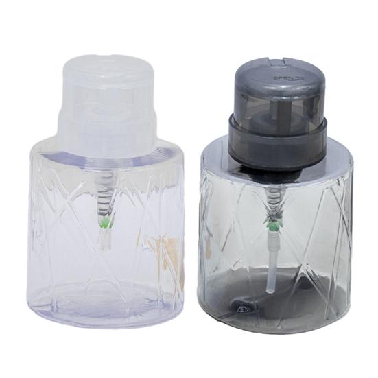 1/2Pcs Lockable Empty Pump Dispenser Nail Manicure Makeup Remover Lightweight Refillable Pressure Container Tool