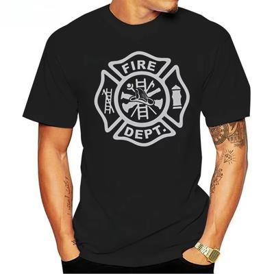 Firefight Printed New Style T-shirt Cloth Funny Men T Shirt White  Tshirts Black Tee Men's Summer Fashion