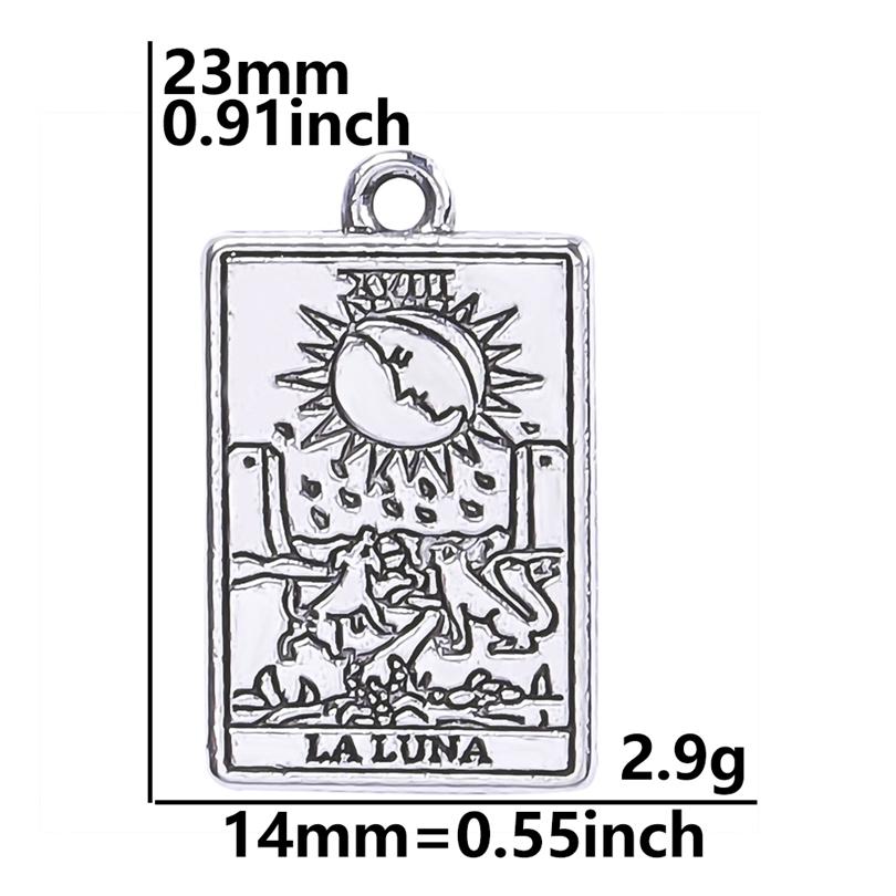 12pcs/Lot Tarot Charm Bulk Pendants For Jewelry Making Supplies The Lovers/Wheel Of Fortune/Star/Moon/Word Charm DIY Accessories