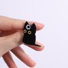 Cute Black Cat Enamel Pin Cartoon Metal Brooch Collar Pin Badge Backpack Clothing Decor Fashion Accessory Gift For Daily Wear