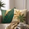 1Pc Pillow Cover With Leaf Pattern, Contemporary Style Soft Polyester Pillow Cover, Suitable For Sofas, Bedrooms, Outdoor,